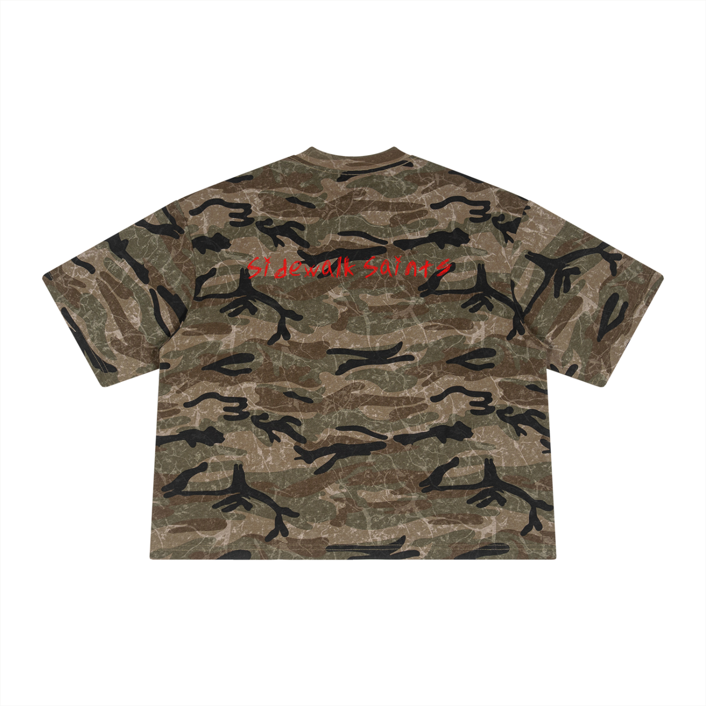Unisex Boxy Camo Print T-Shirt