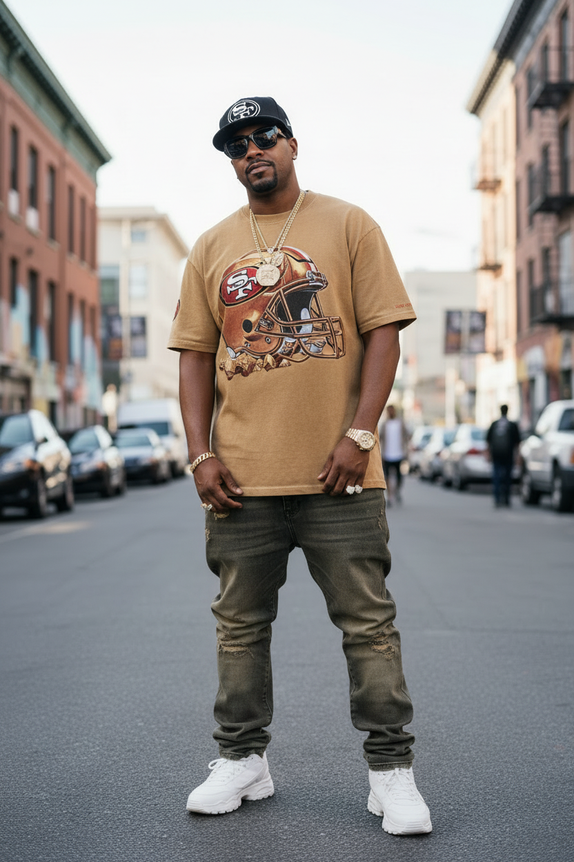 Snow Washed Oversized Cotton T-Shirt