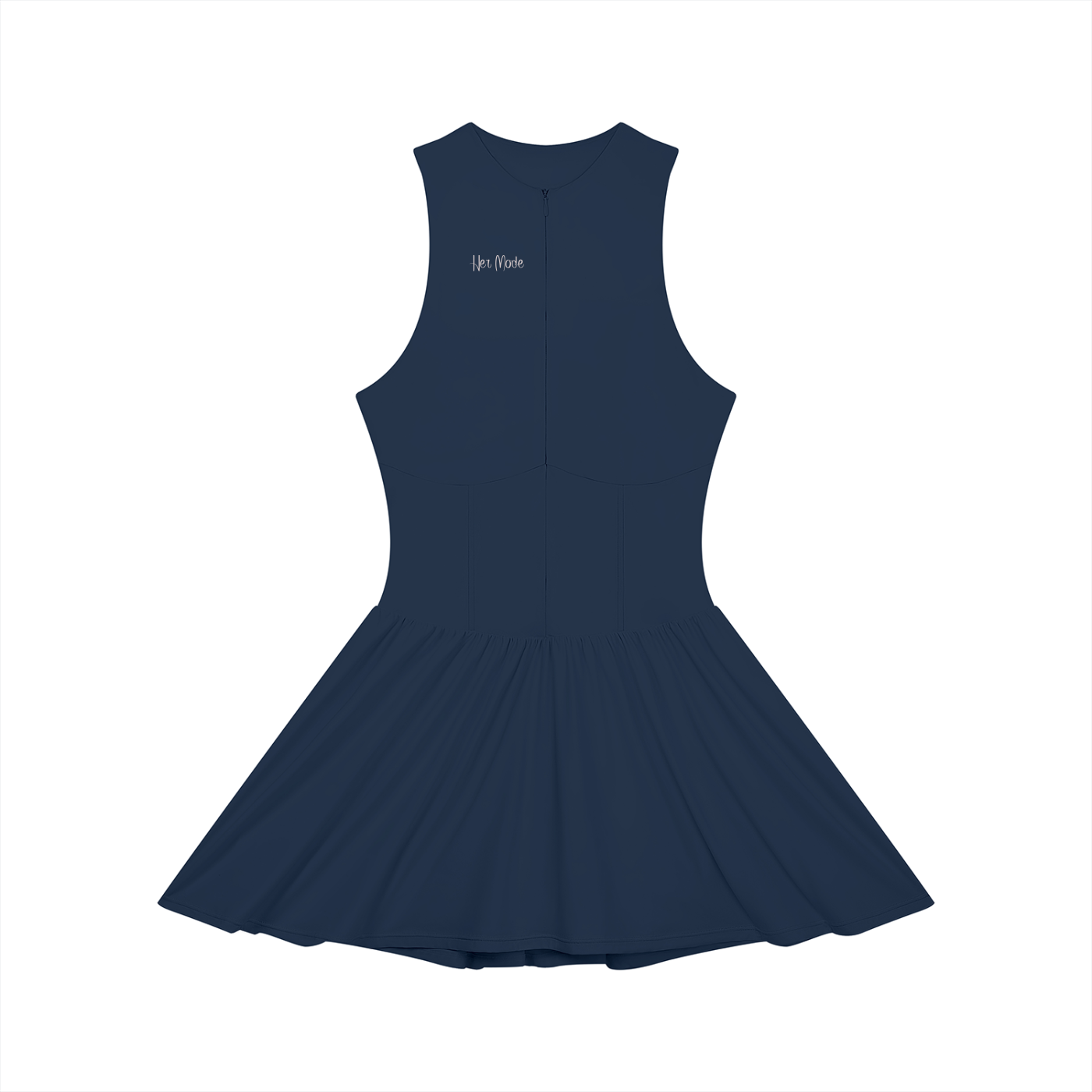 Women’s Ruched Sleeveless Full-Zip Dress