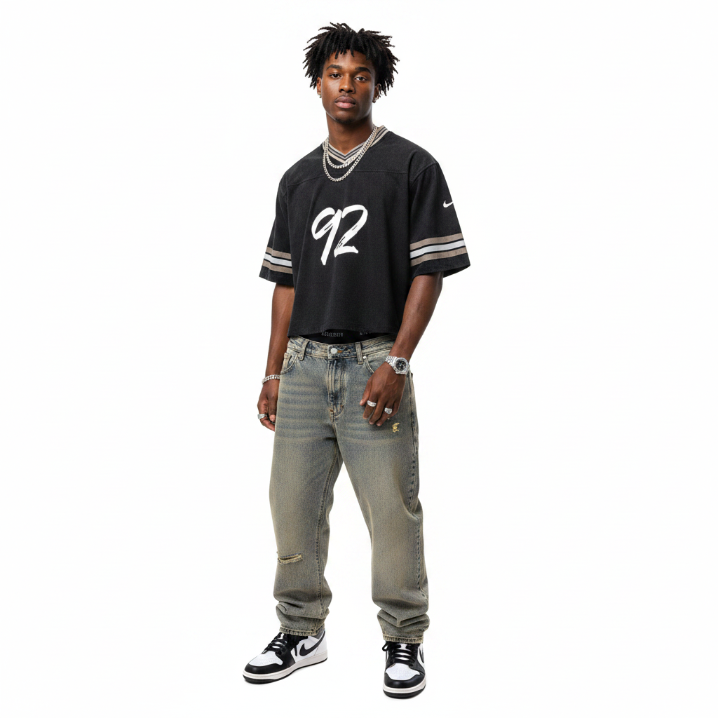 Unisex Boxy Striped Soccer Jersey