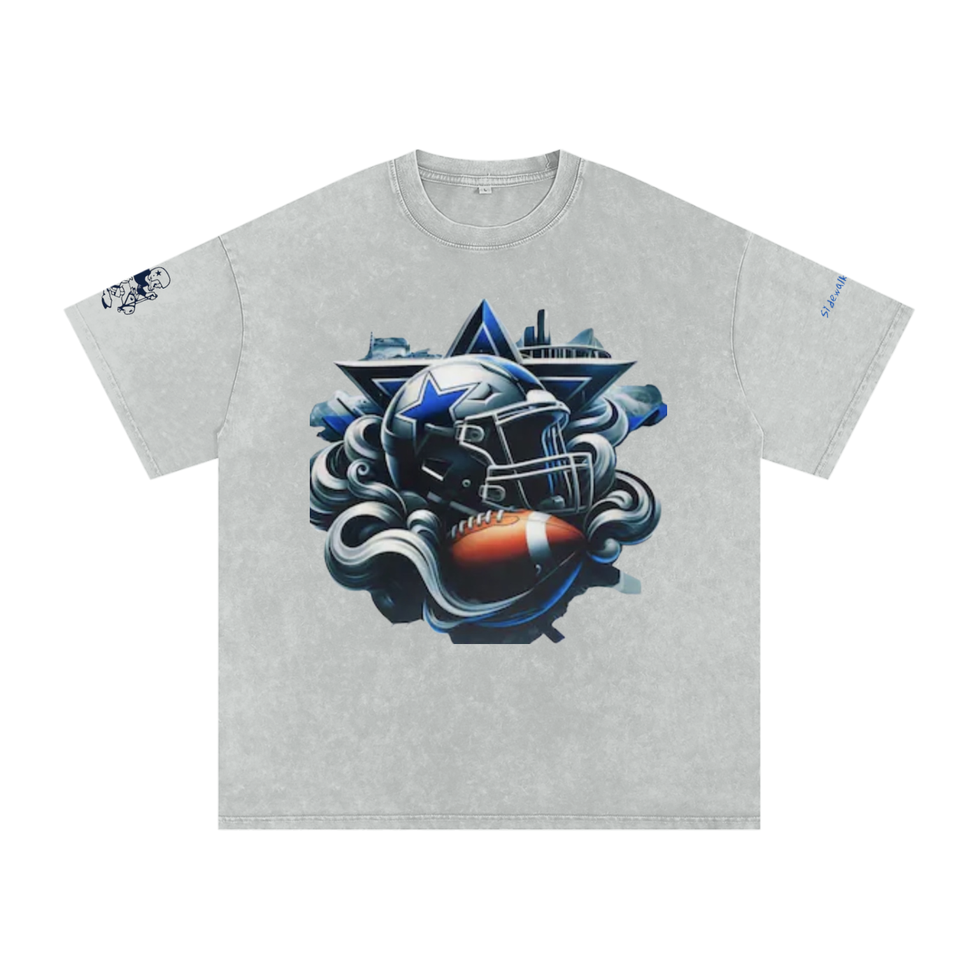 Snow Washed Oversized Cotton T-Shirt