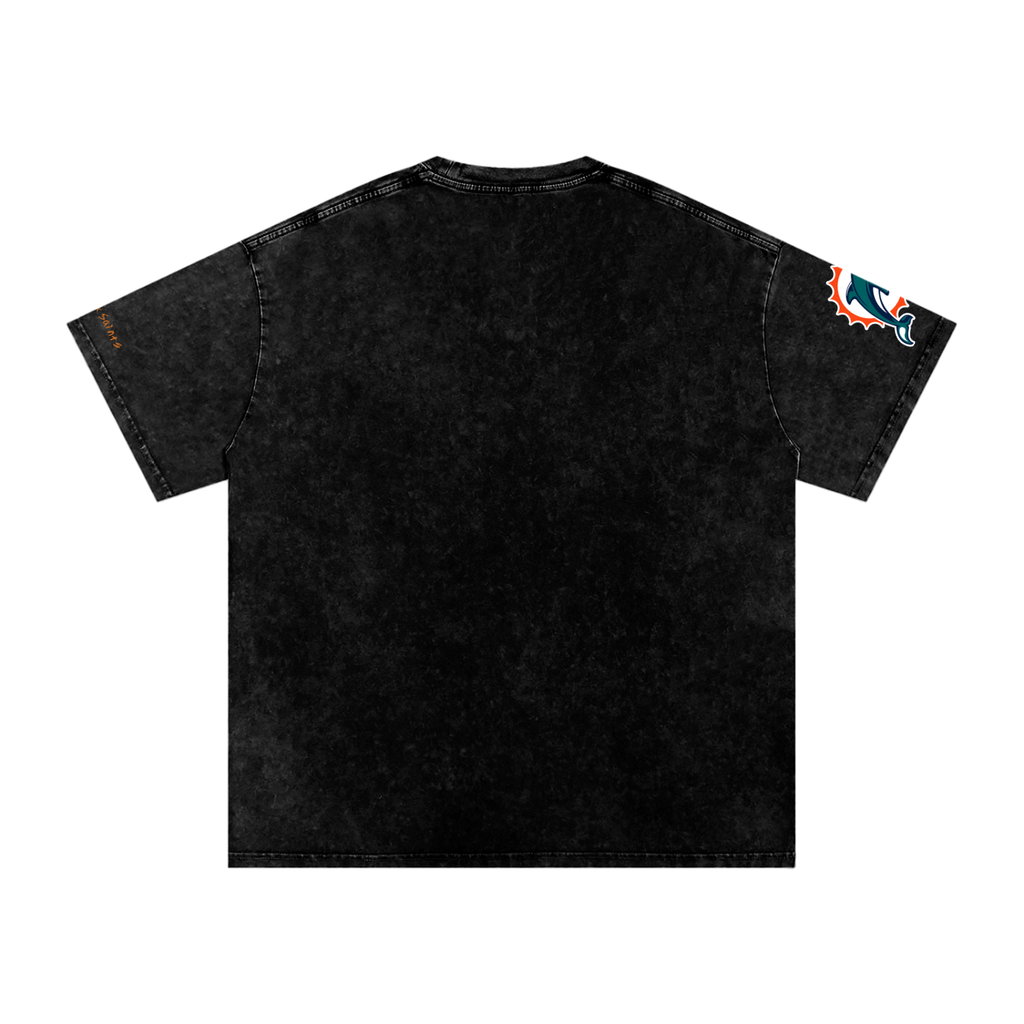 Snow Washed Oversized Cotton T-Shirt