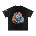 Snow Washed Oversized Cotton T-Shirt