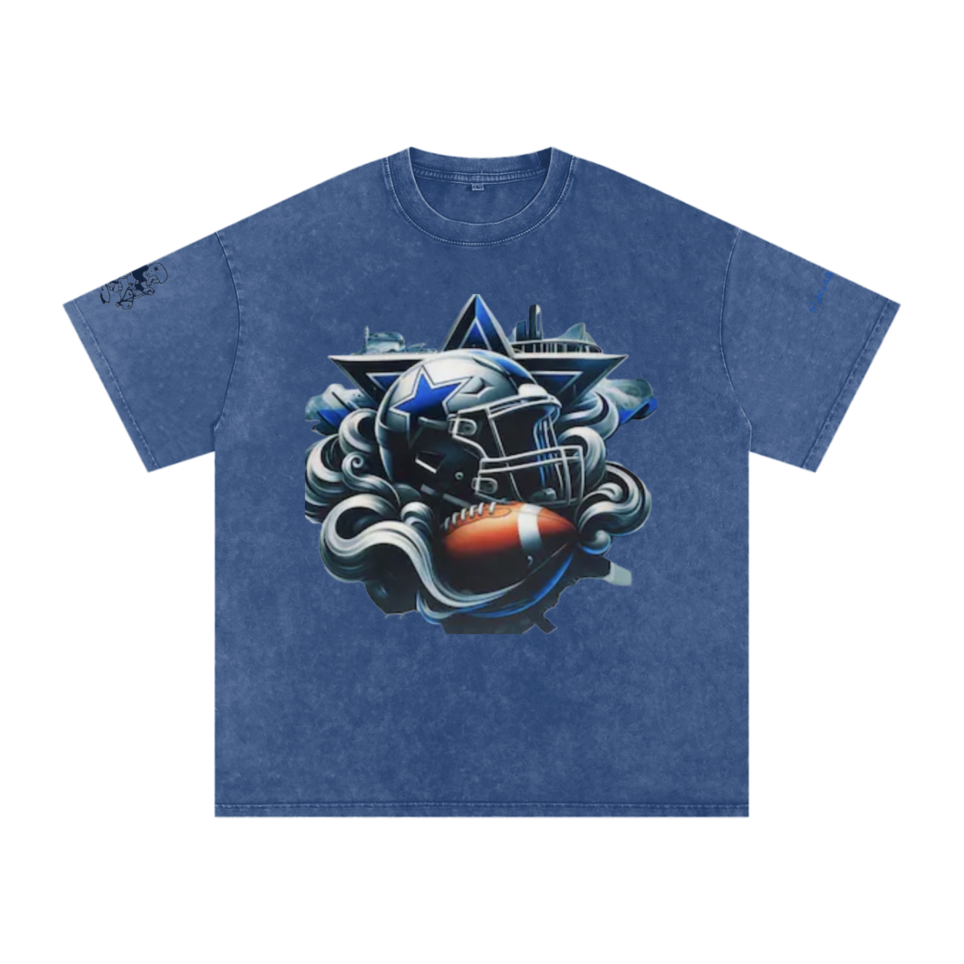 Snow Washed Oversized Cotton T-Shirt