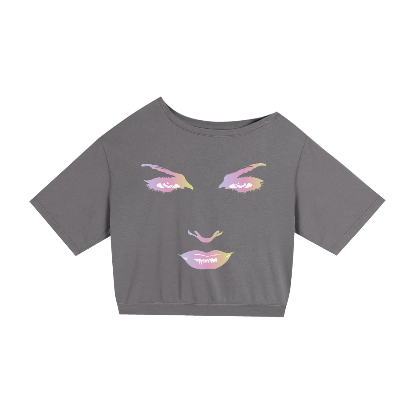 Asymmetric Shoulder Oversized Cotton T-Shirt