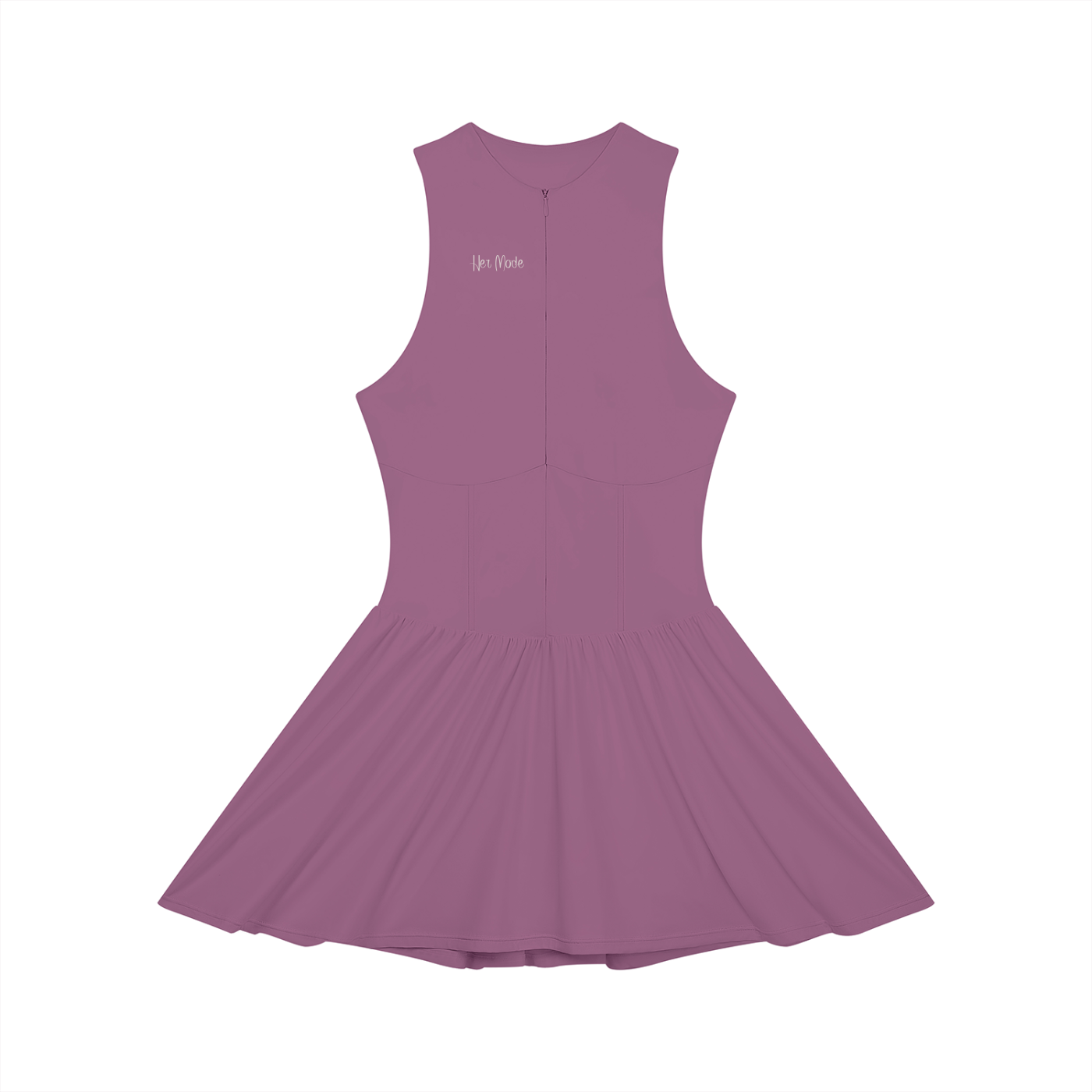 Women’s Ruched Sleeveless Full-Zip Dress