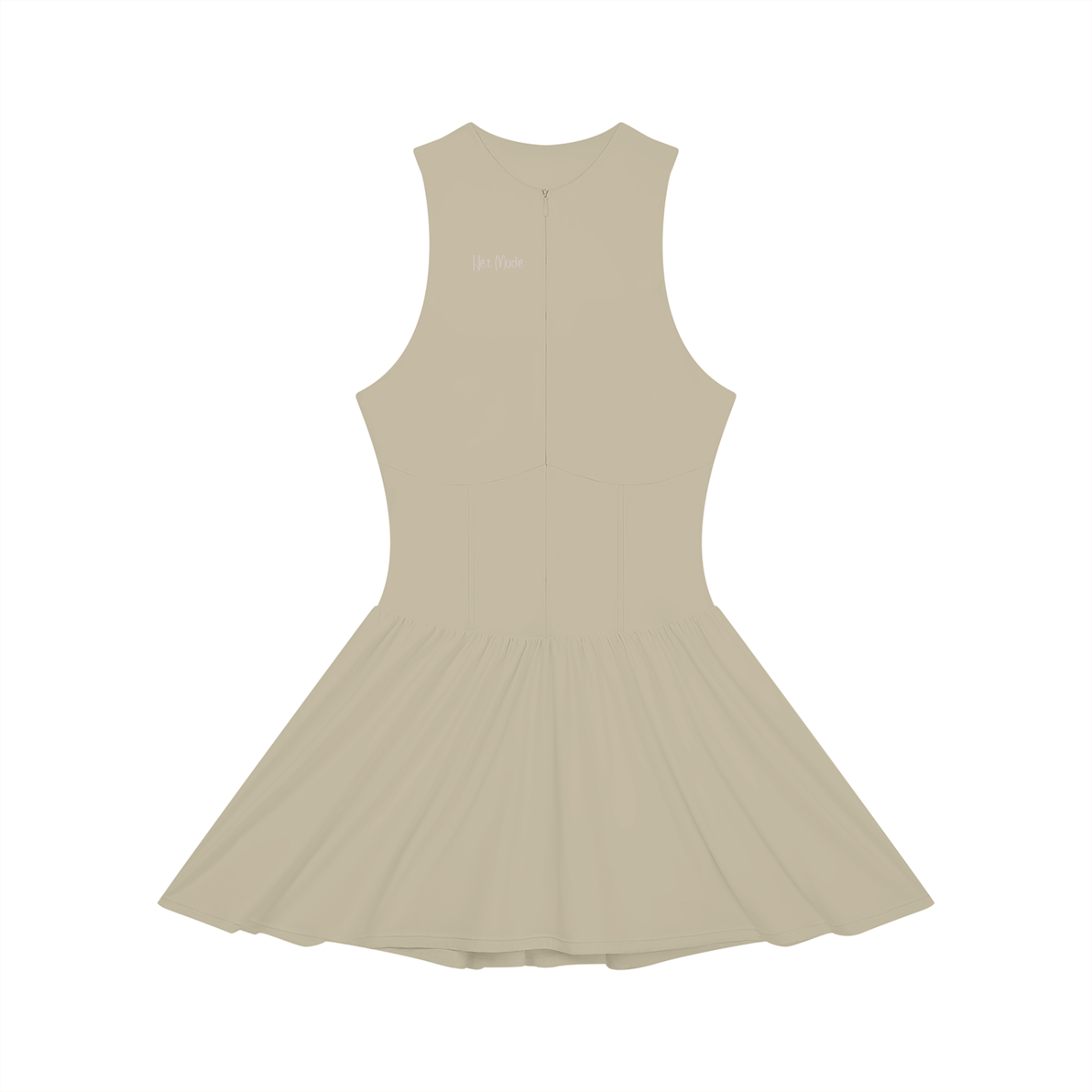 Women’s Ruched Sleeveless Full-Zip Dress