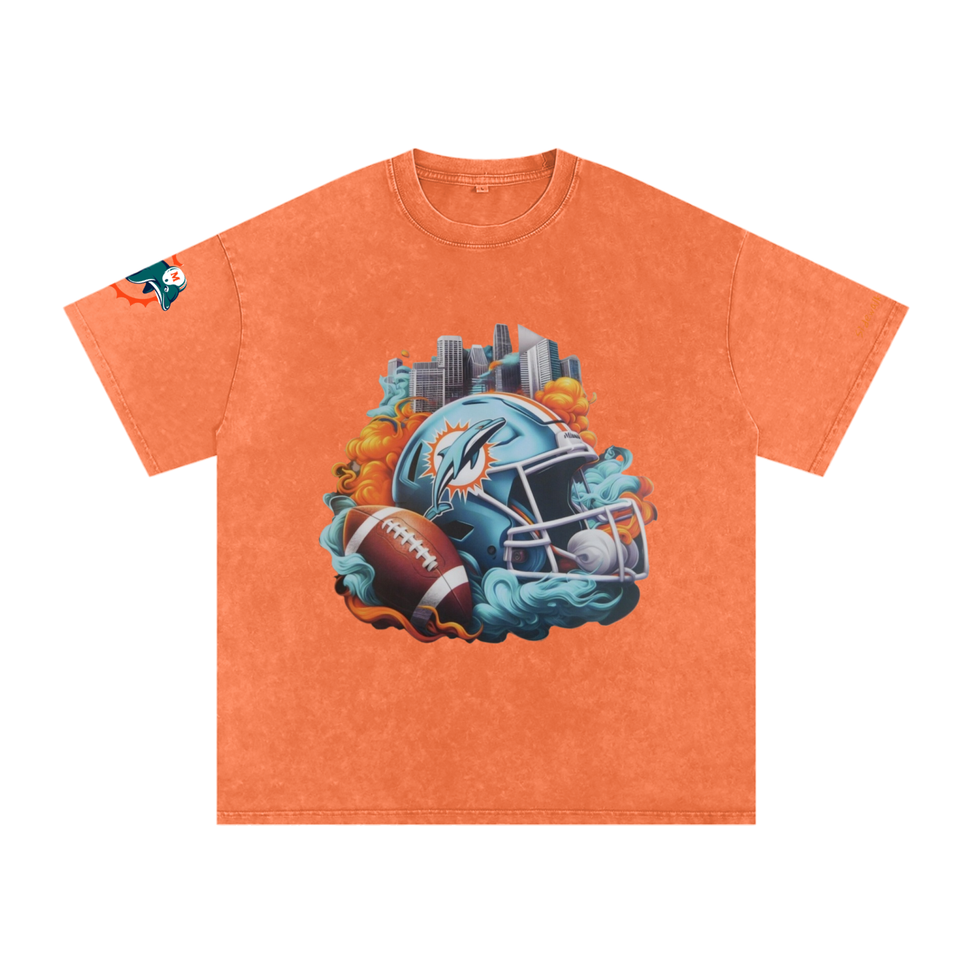 Snow Washed Oversized Cotton T-Shirt