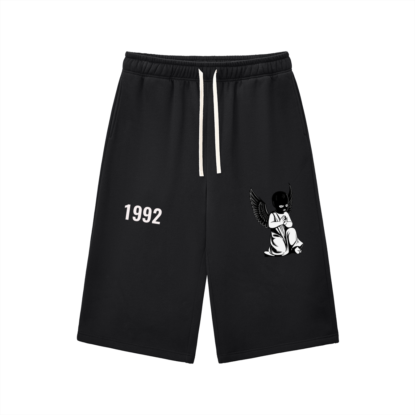 Relaxed Drawstring Three-quarter Sweatpants