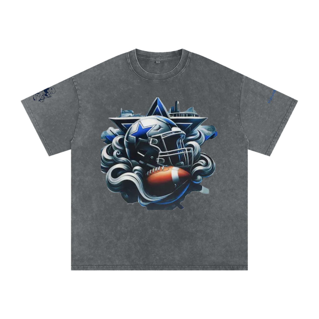 Snow Washed Oversized Cotton T-Shirt