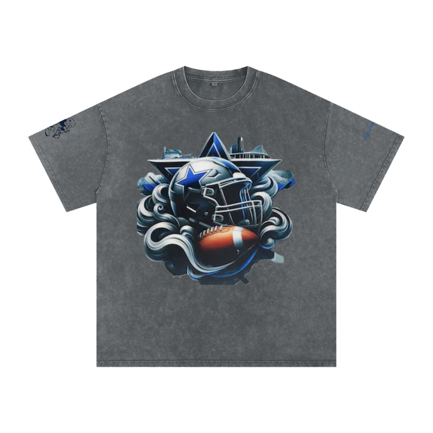 Snow Washed Oversized Cotton T-Shirt