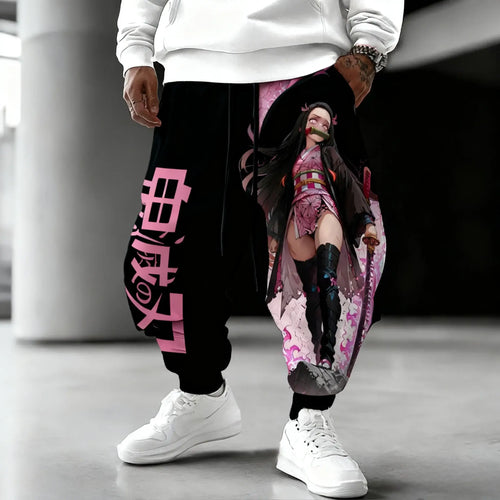 Demon Slayer Cotton Pants: Nezuko Kamado 2025 Winter Streetwear