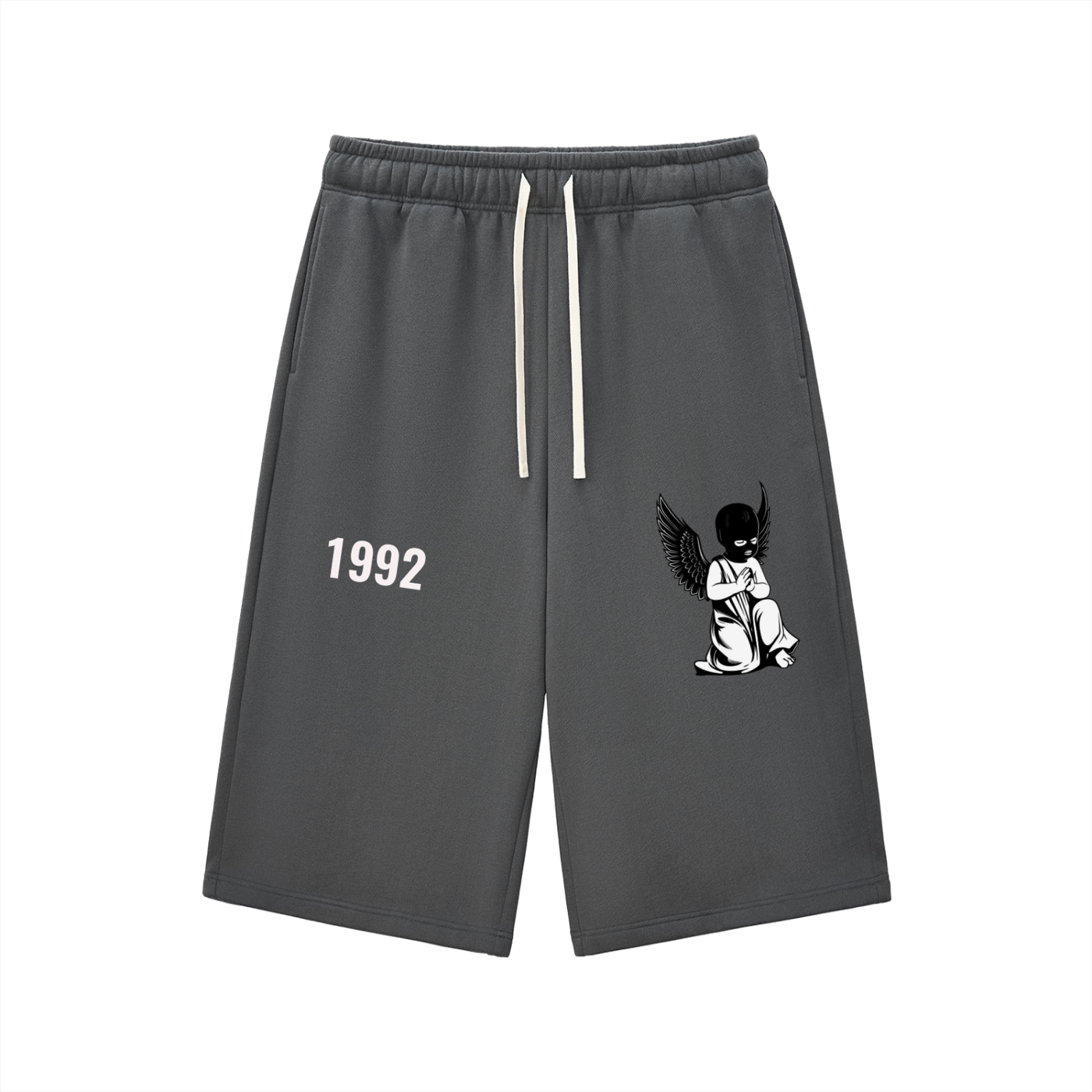 Relaxed Drawstring Three-quarter Sweatpants