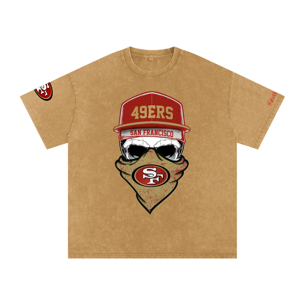 Snow Washed Oversized Cotton T-Shirt