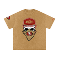 Snow Washed Oversized Cotton T-Shirt