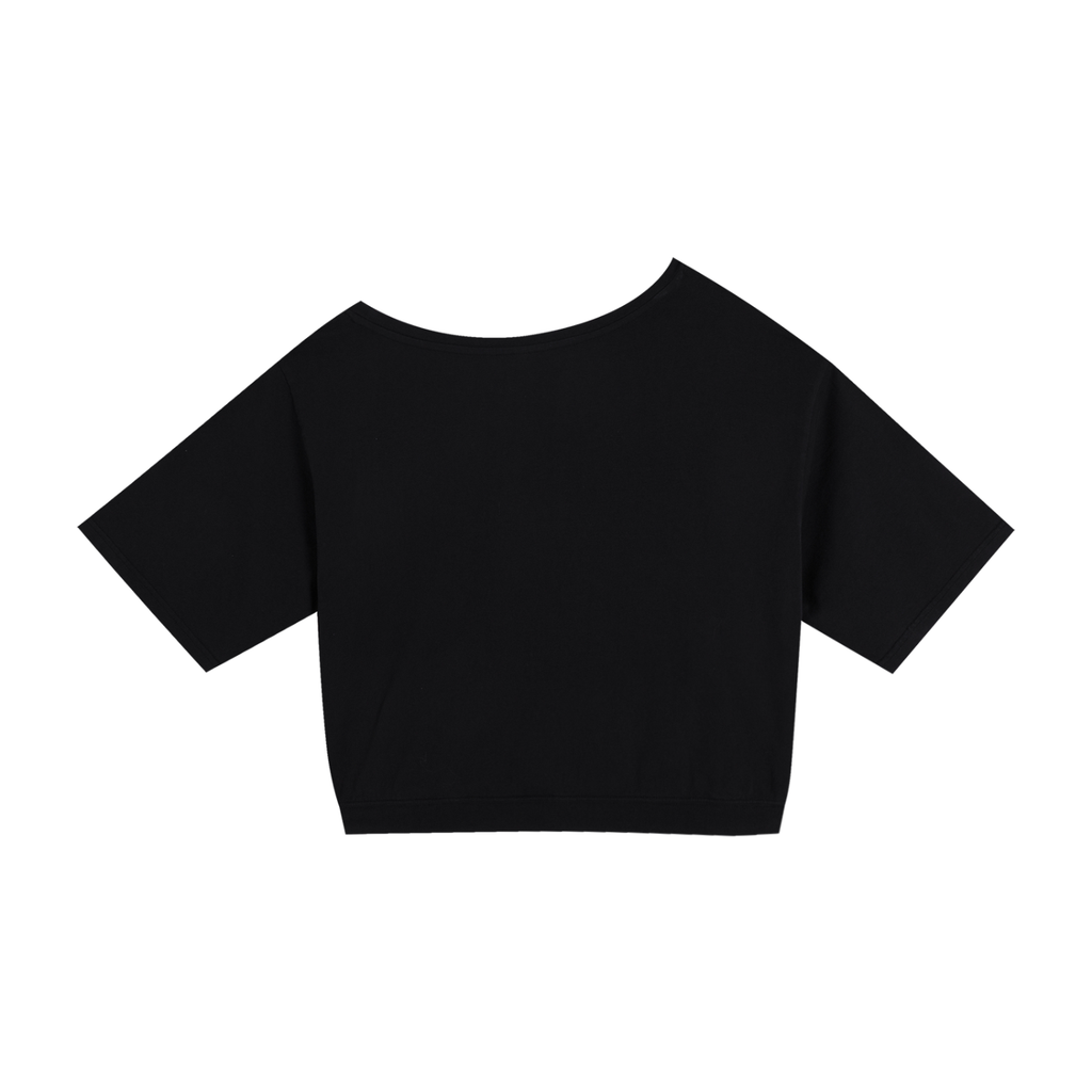 Asymmetric Shoulder Oversized Cotton T-Shirt