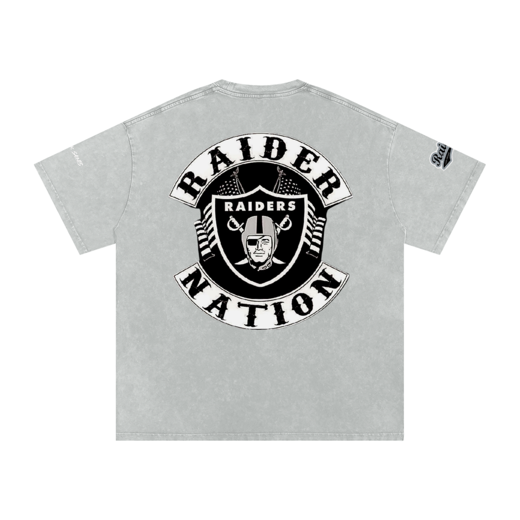 Snow Washed Oversized Cotton T-Shirt