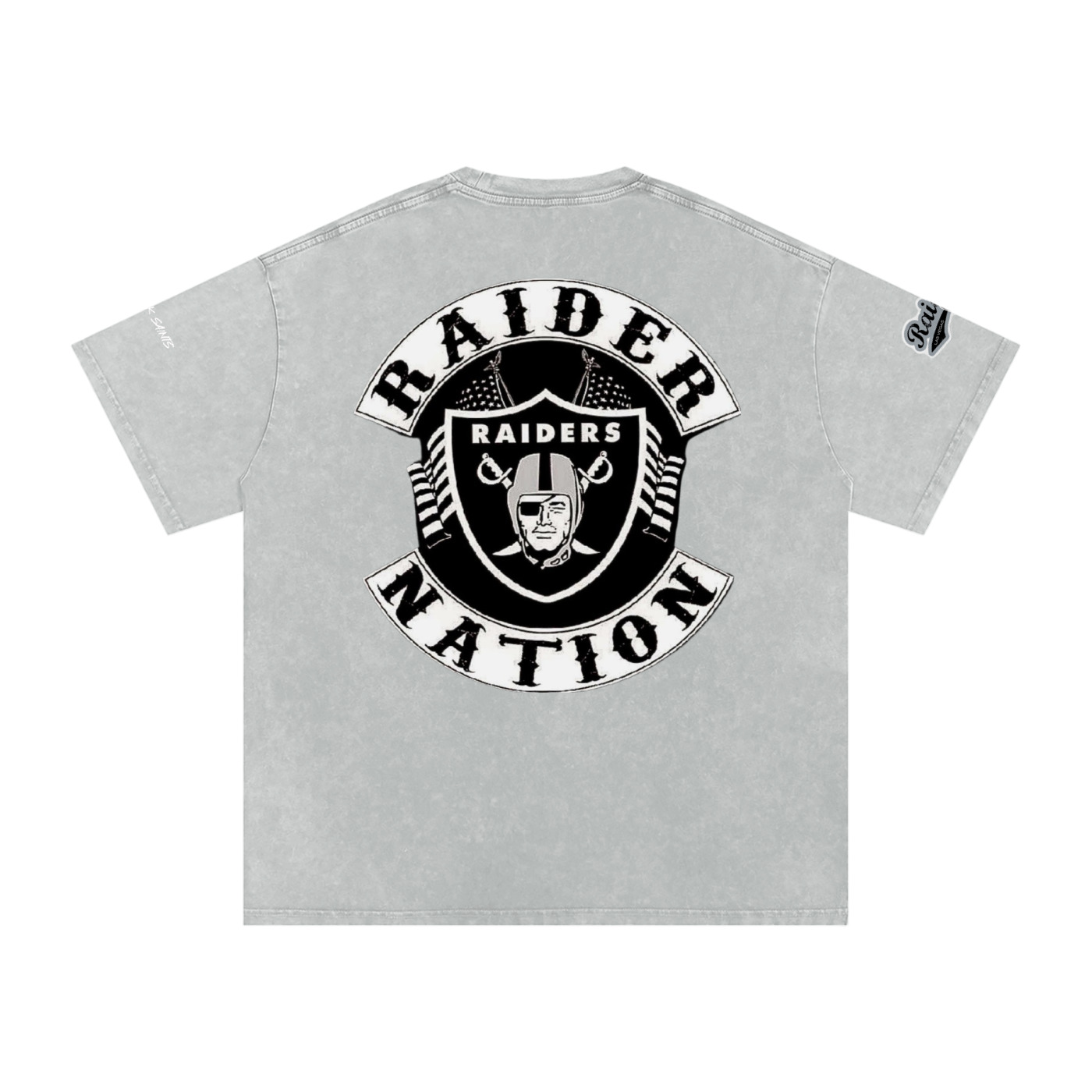 Snow Washed Oversized Cotton T-Shirt