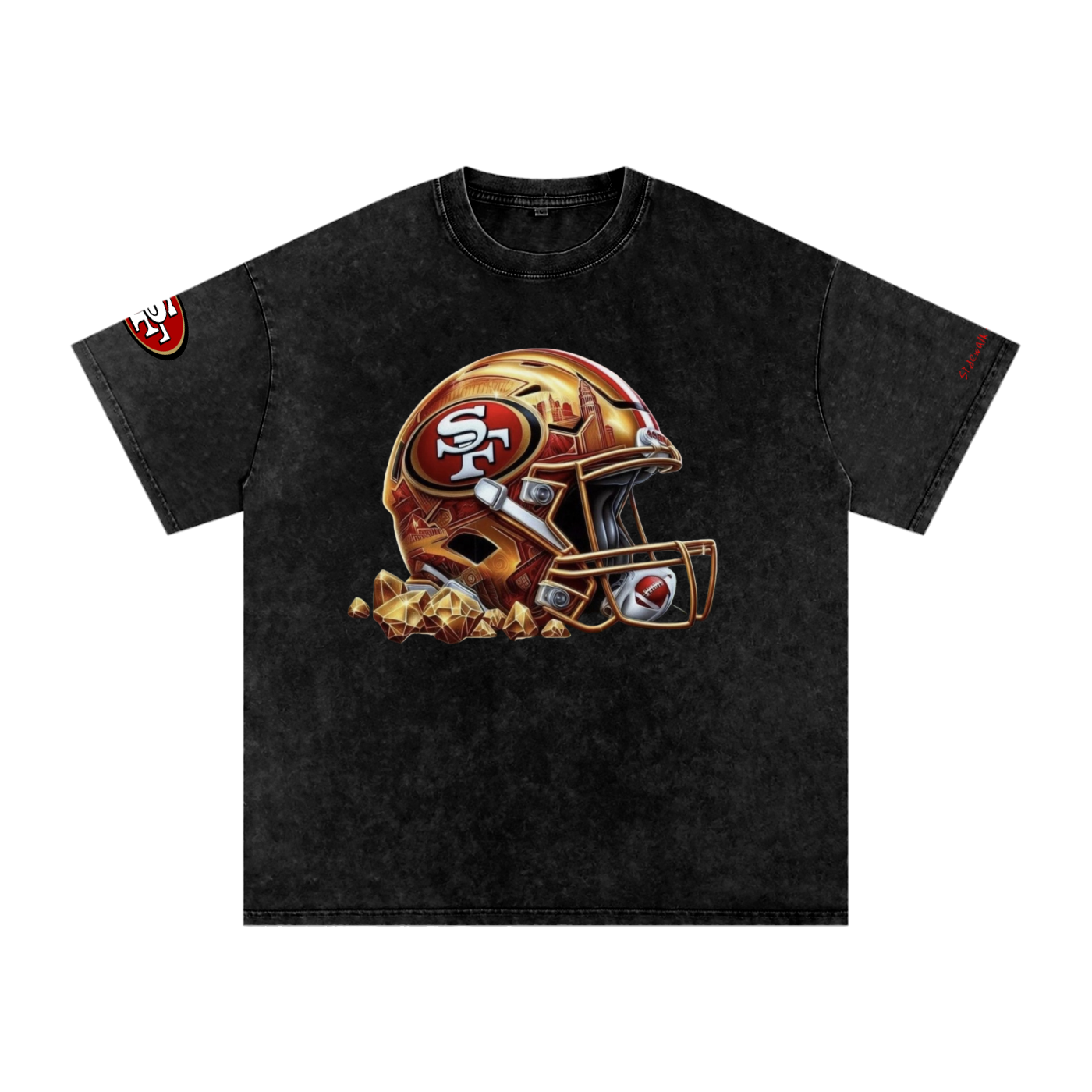 Snow Washed Oversized Cotton T-Shirt