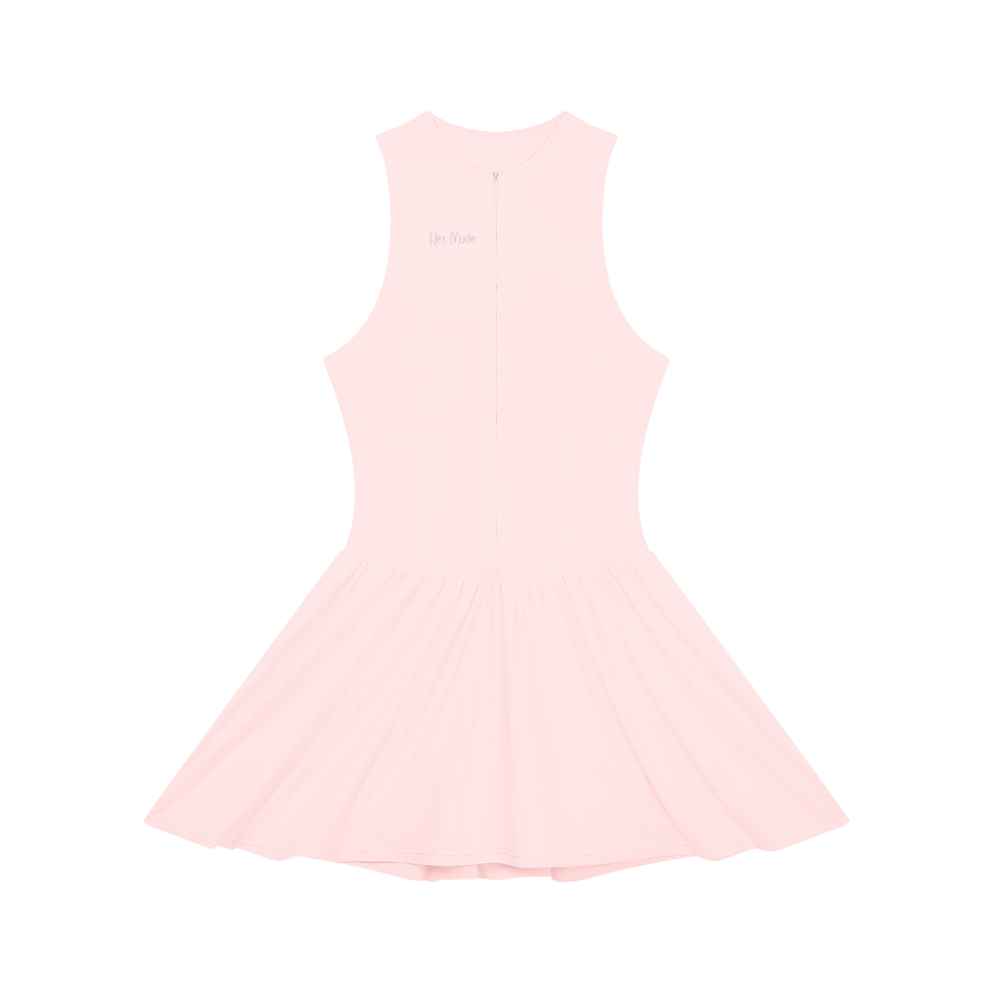 Women’s Ruched Sleeveless Full-Zip Dress