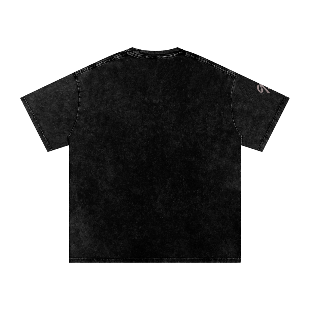 Snow Washed Oversized Cotton T-Shirt