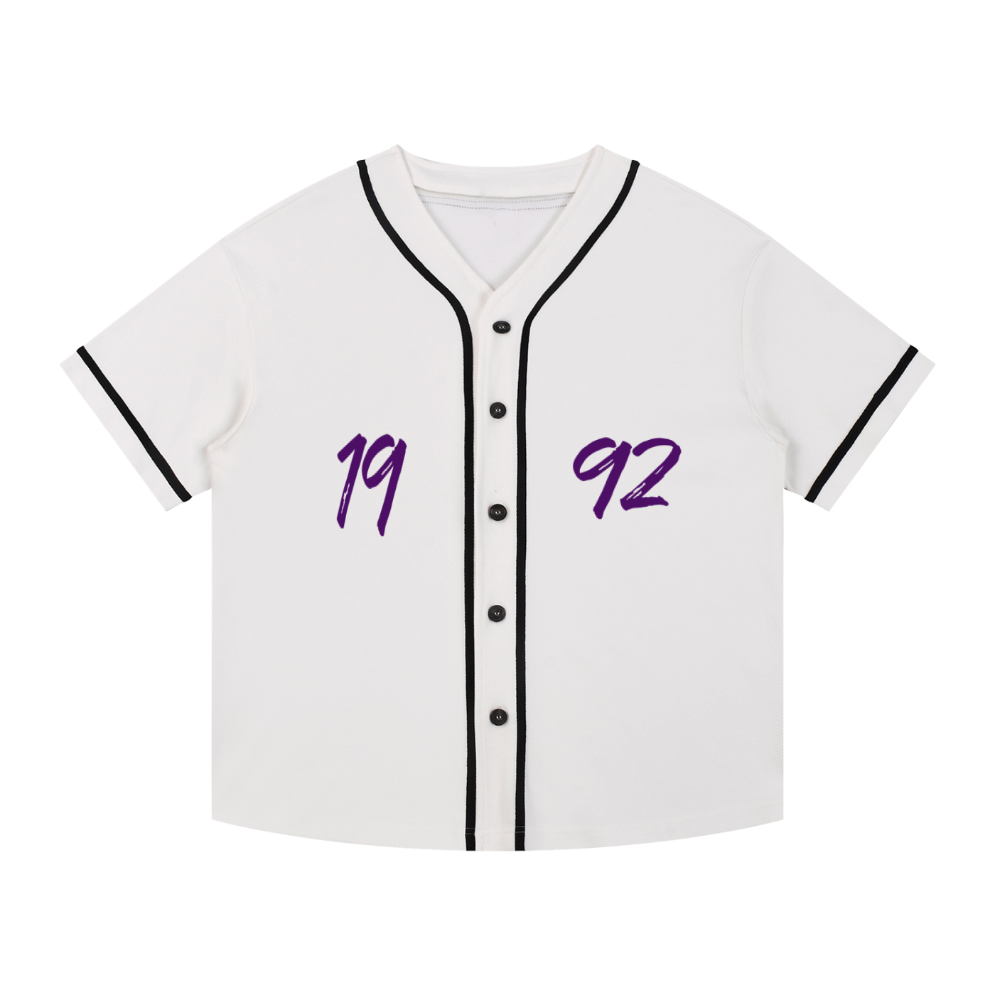Contrast Piped Button-Up Jersey