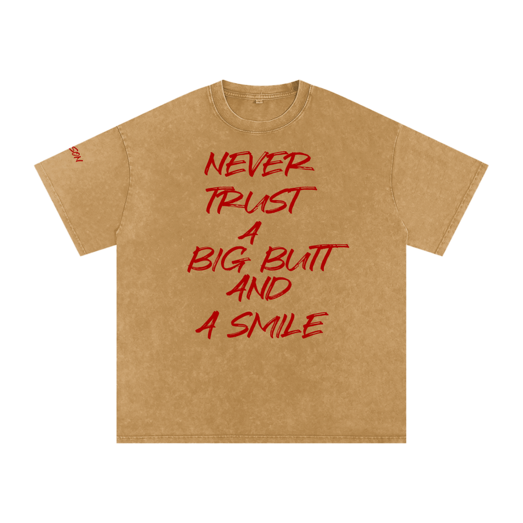 Snow Washed Oversized Cotton T-Shirt