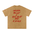 Snow Washed Oversized Cotton T-Shirt
