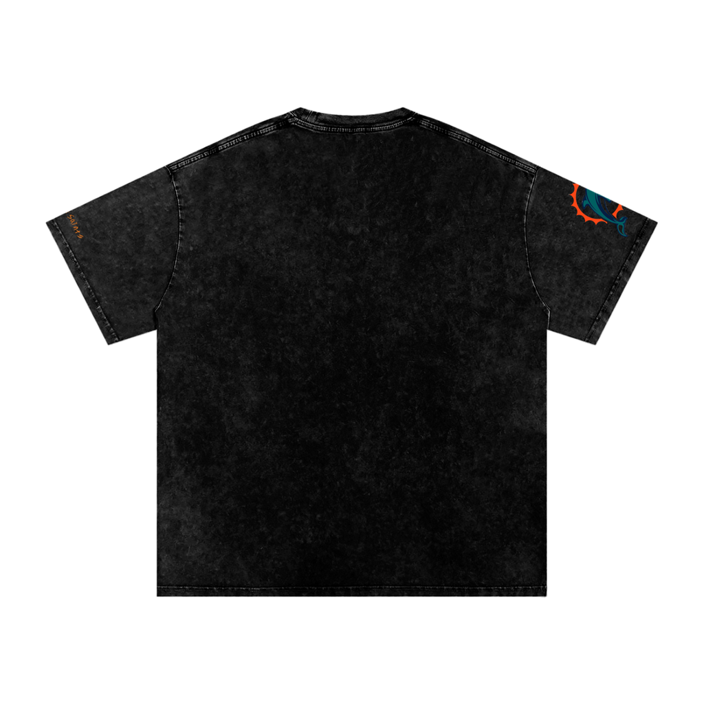 Snow Washed Oversized Cotton T-Shirt