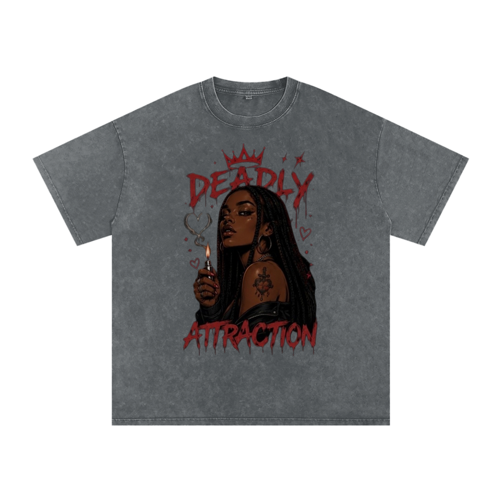 Snow Washed Oversized Cotton T-Shirt