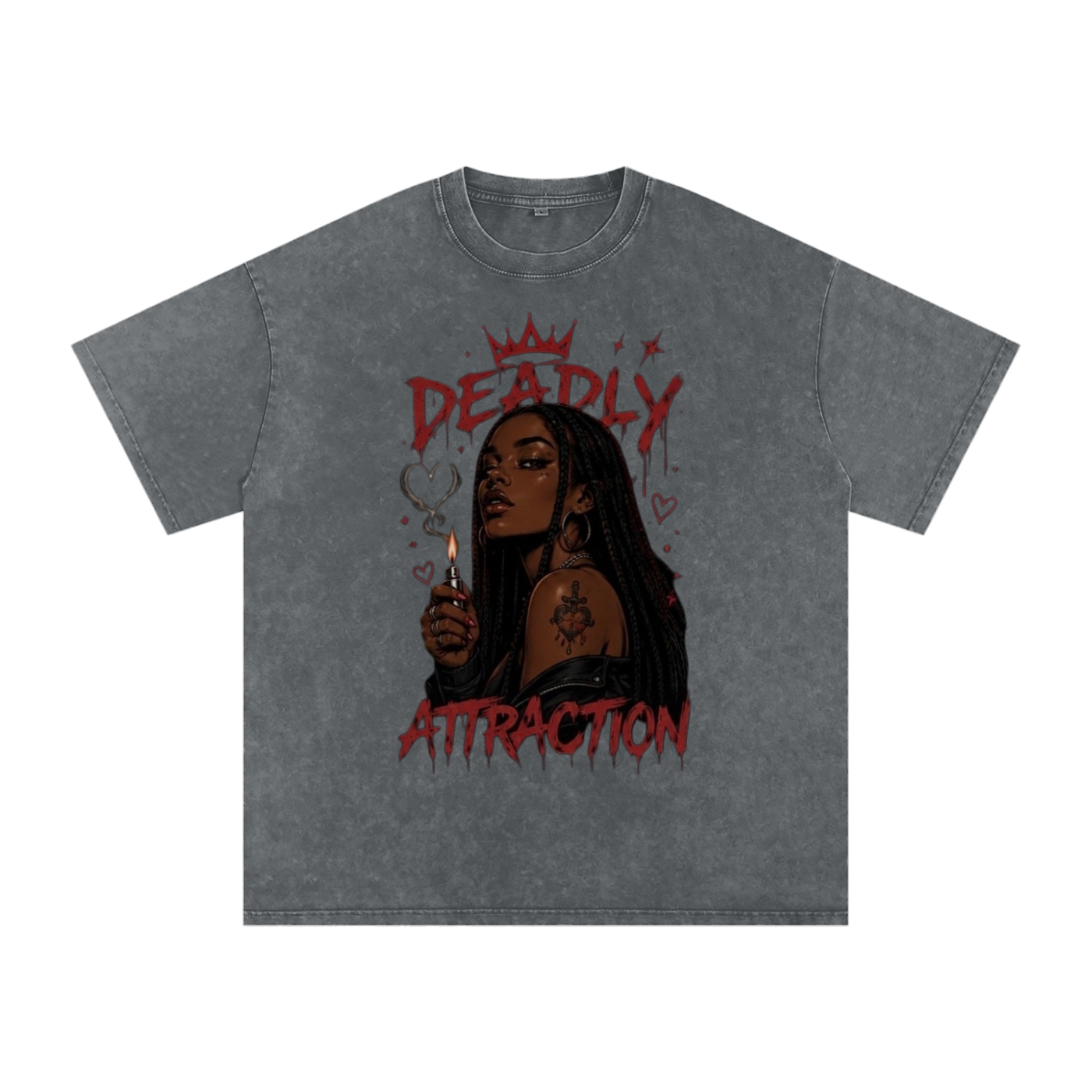 Snow Washed Oversized Cotton T-Shirt