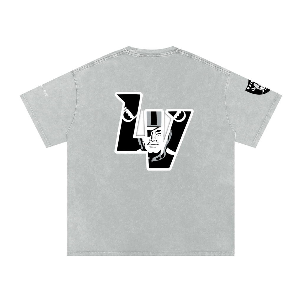 Snow Washed Oversized Cotton T-Shirt