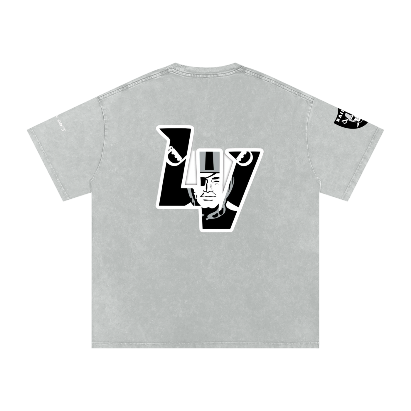 Snow Washed Oversized Cotton T-Shirt